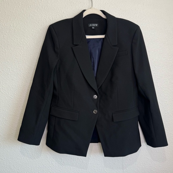 J.Crew Womens Size 12 Madelyn Blazer in Four-Season Stretch Black Minimal Preppy - Picture 2 of 11